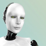 The Face Of A Robot Woman.